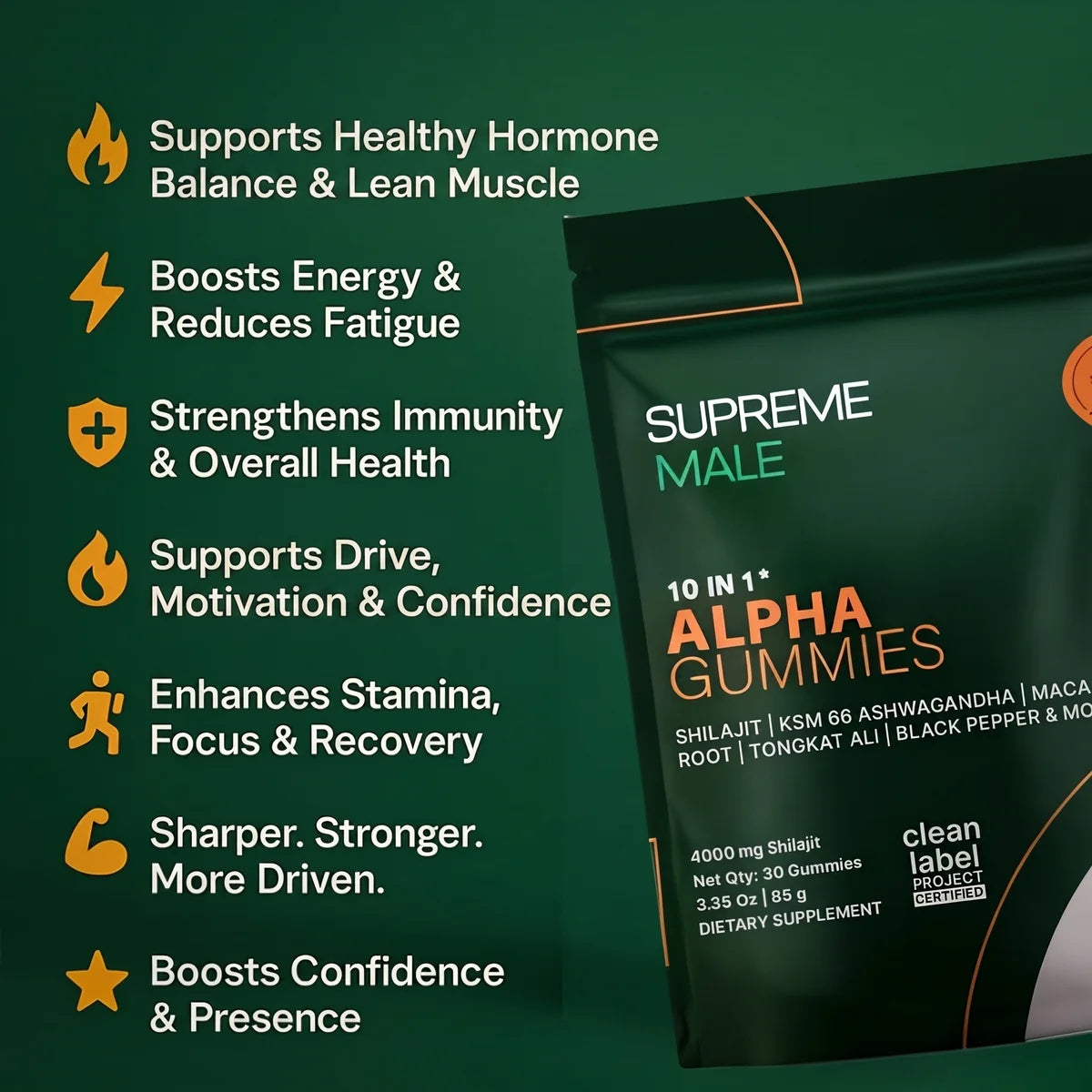 SUPREMEMALE™ | 10-in-1 Natural T-Support (SALE)